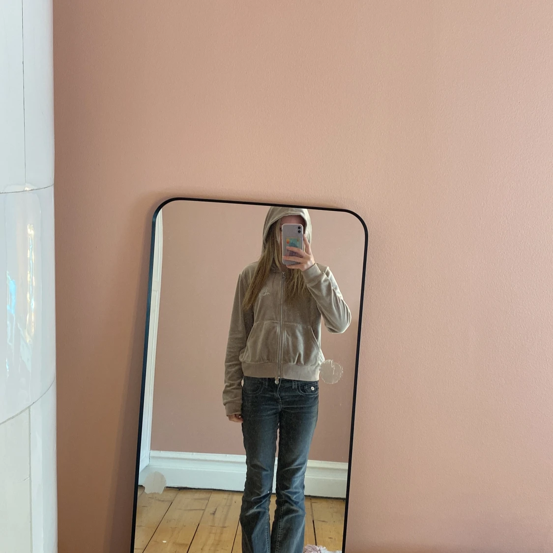 Len sammet tjocktröja från Lindex  - 93