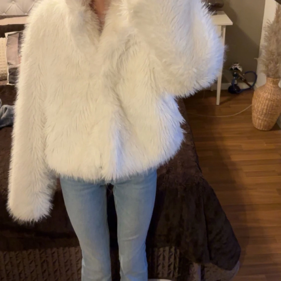 Vit päls jacka - 91