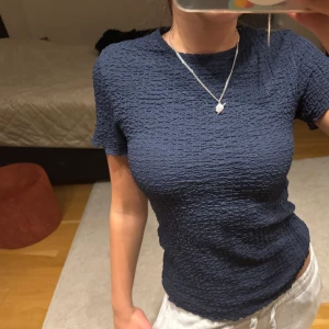 Zara blå topp - Fin texturerad tröja från zara