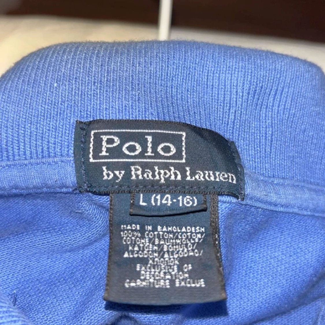 Blå pikétröja från Ralph Lauren - 90