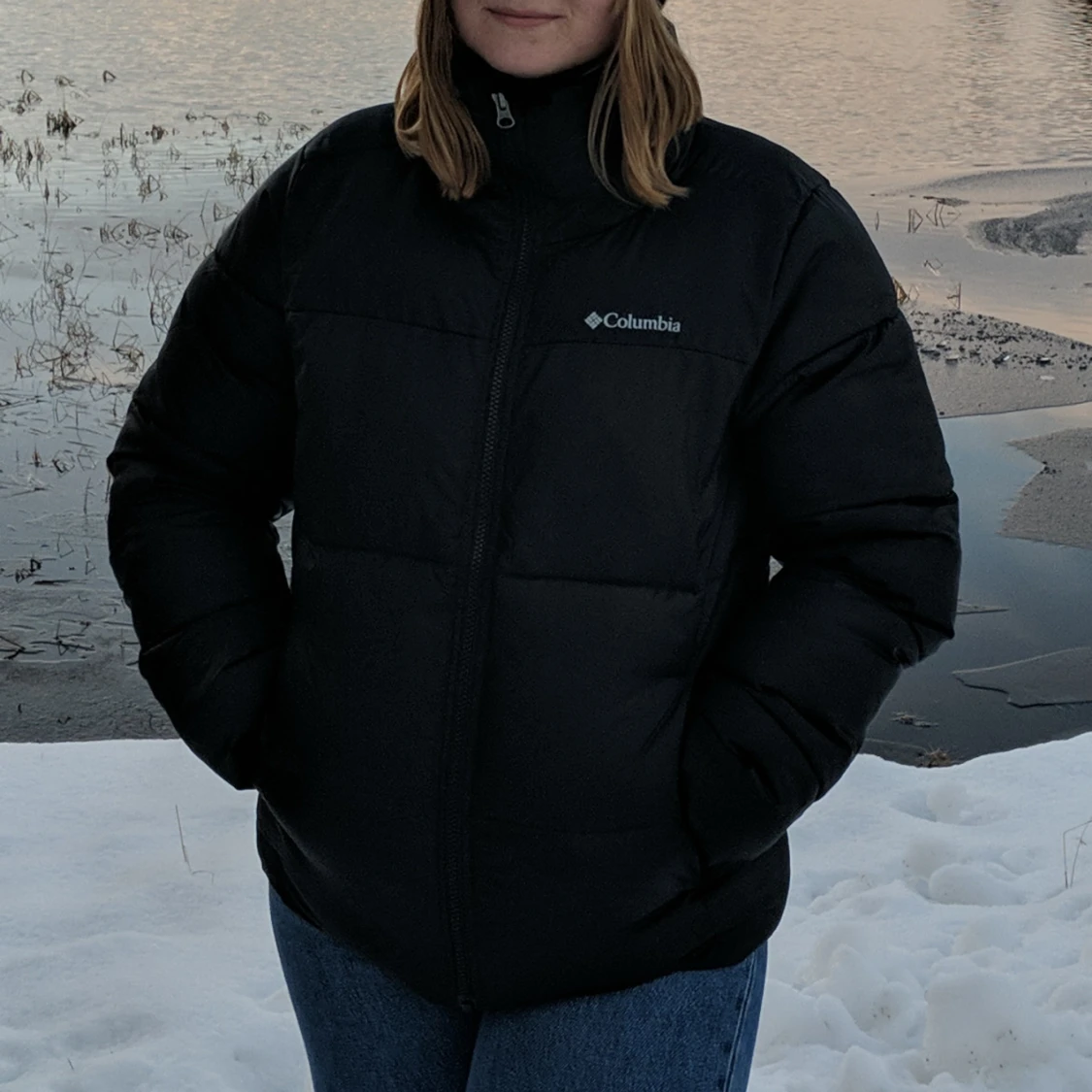 Svart dunjacka från Columbia - 90