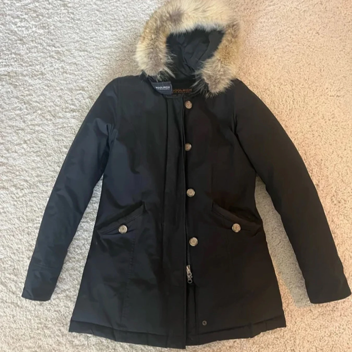 Marinblå woolricj med