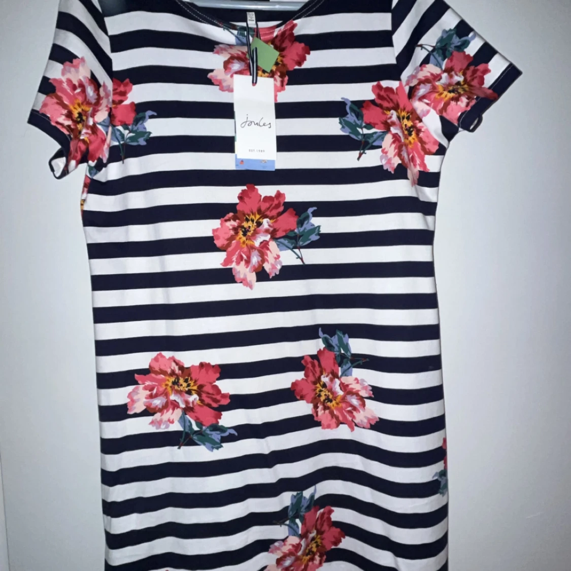 Randig blommig klänning från Joules