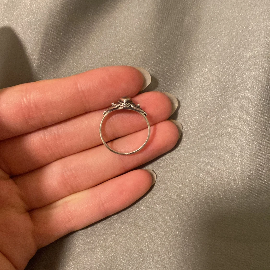 Silverring med opal - 90