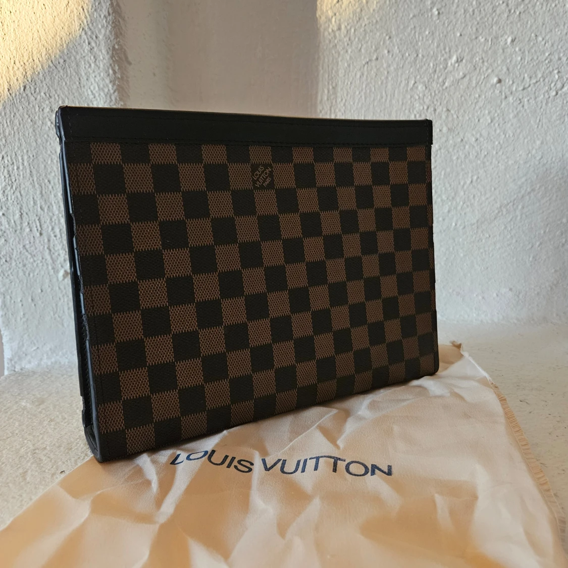 Brun damier väska / clutch