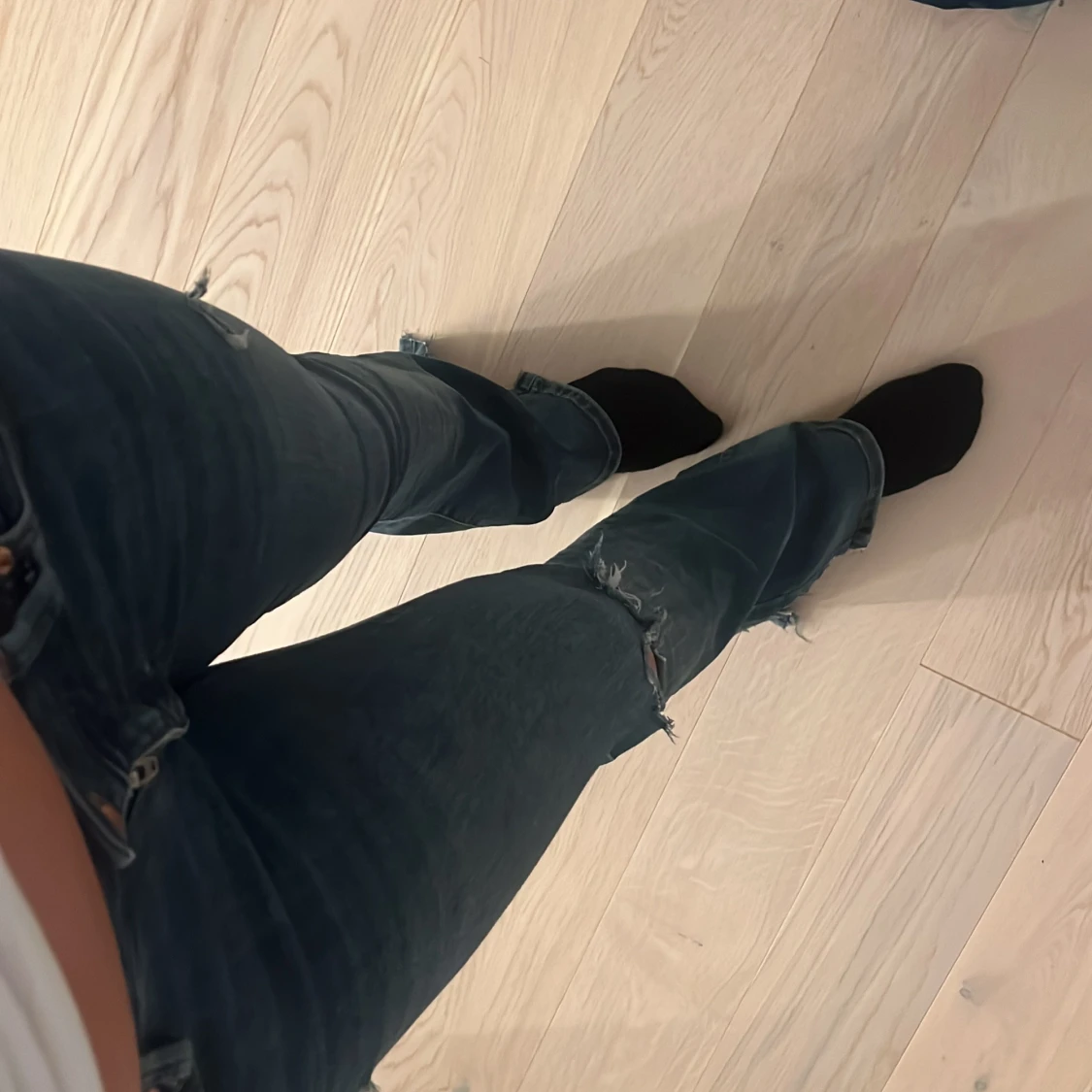 Blå bootcut jeans - 91