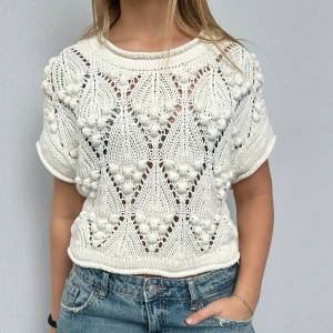 Vit stickad topp från Zara - Vit stickad topp från Zara