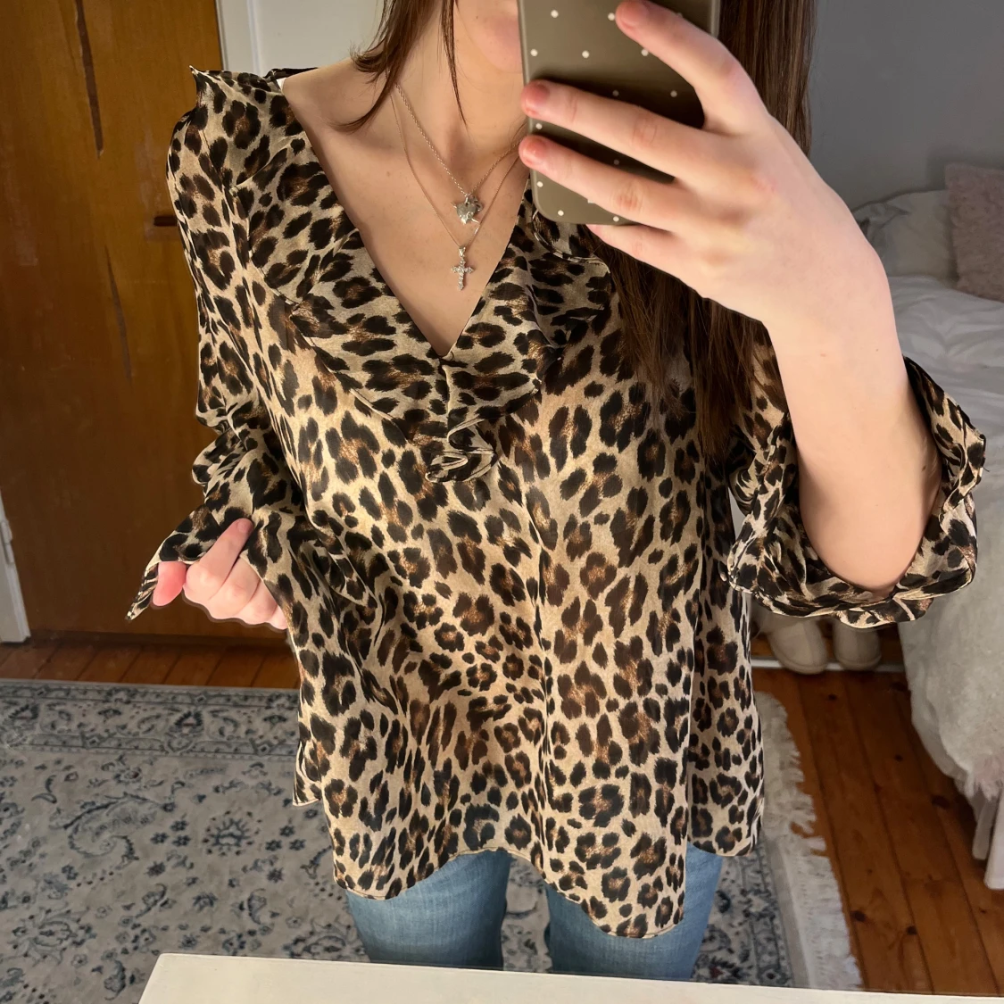 Leopardmönstrad blus  - 1