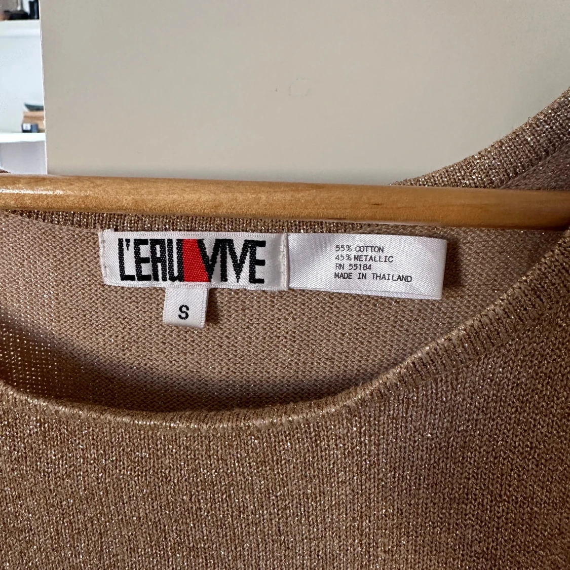 Guldglittrig topp - 90