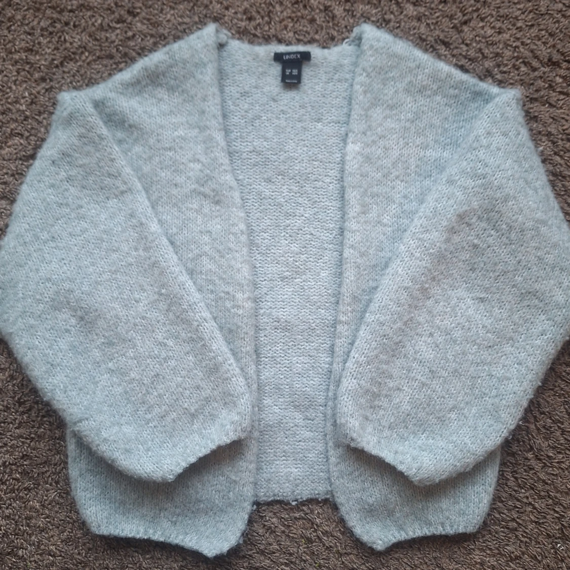 Ljusblå stickad kofta från Lindex