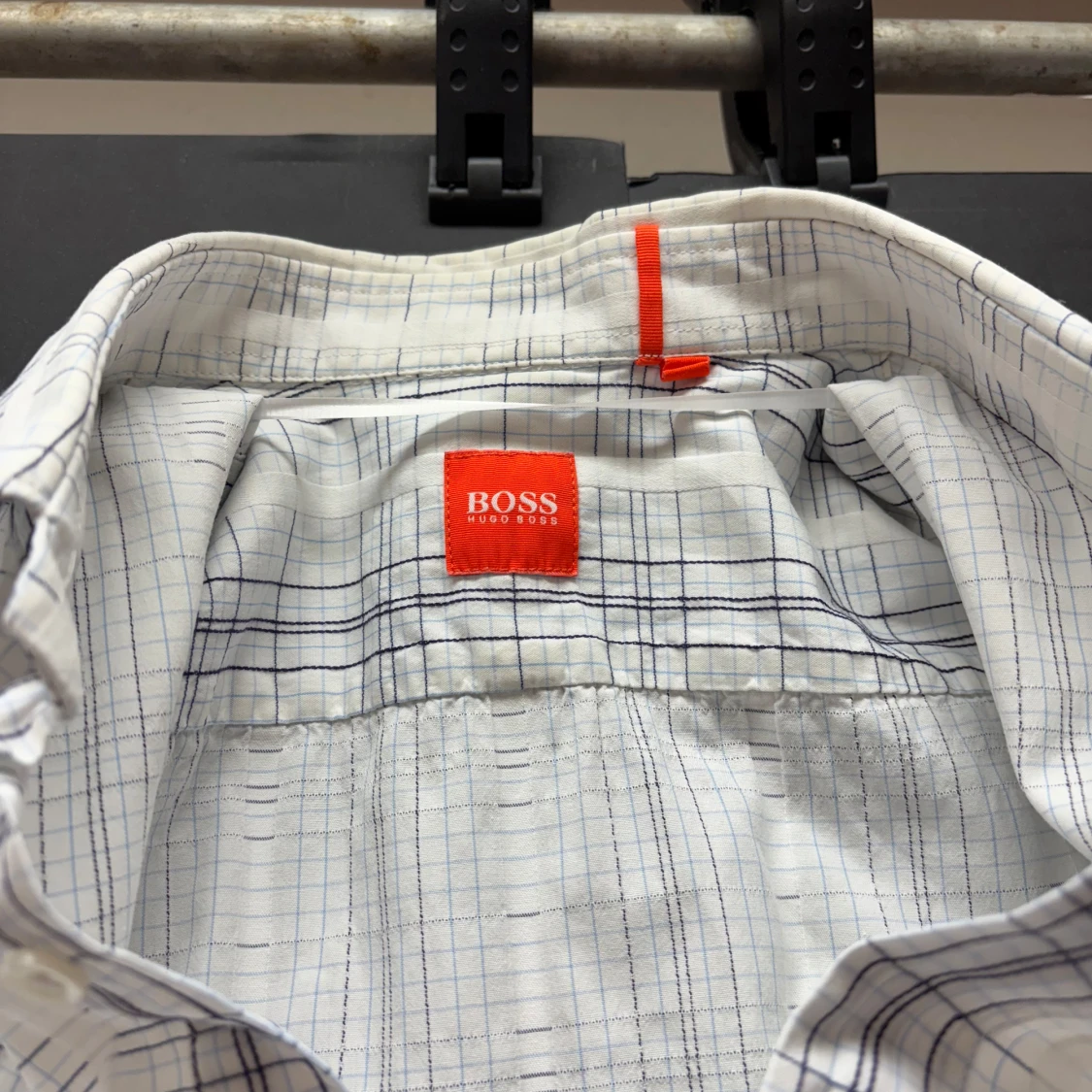 Vit rutig skjorta från Boss - 1