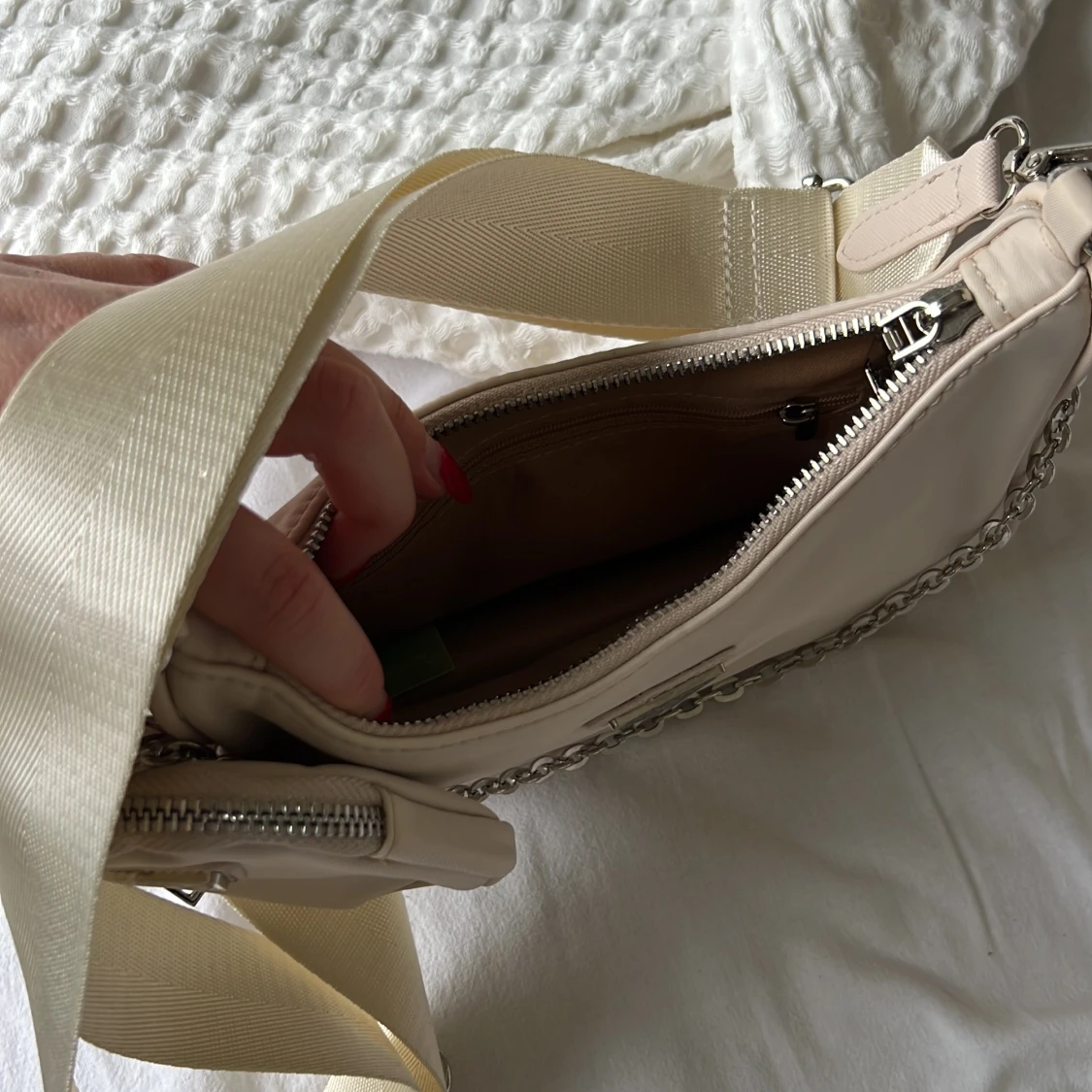 Beige axelväska  - 3