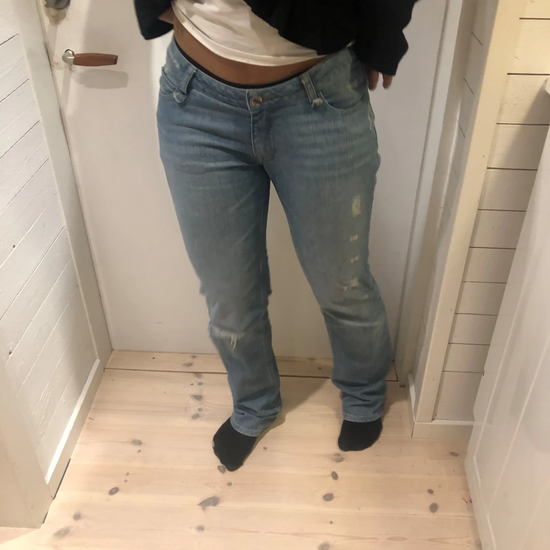 Lågmidjade bootcut jeans - 4