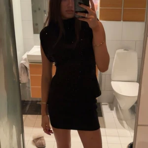 Glittrig topp - Glittrig topp med paljetter från Zara. Endast använd två gånger till nyår så i nyskick.