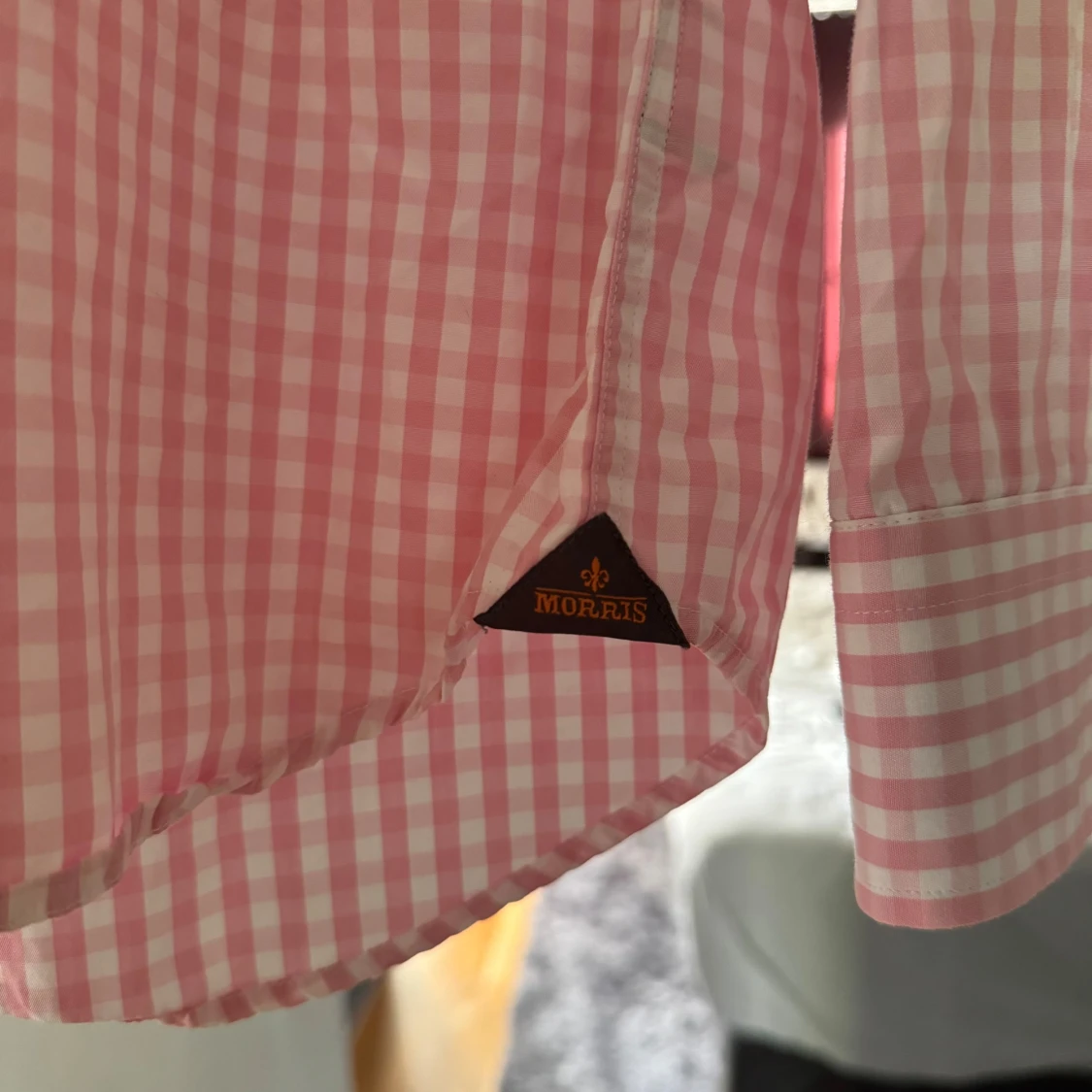 Rosa och vit rutig skjorta från Morris - 90