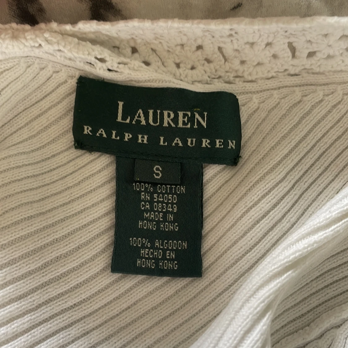 Vit ribbad tröja från Ralph Lauren - 91