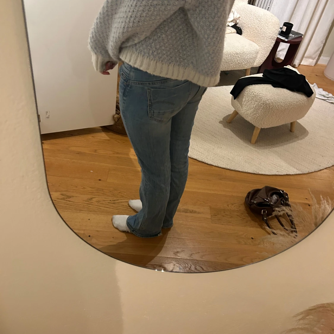 Blå jeans med bootcut - 2