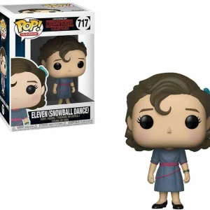 Funko Pop! Eleven (Snowball Dance) från Stranger Things - Samlarfigur av Eleven från Stranger Things i sin Snowball Dance-klädsel. Figuren har en blå klänning med rosa detaljer och lockigt hår. Perfekt för fans av serien och samlare av Funko Pop! figurer.