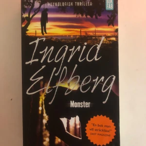 Monster - Säljer boken 'Monster' av Ingrid Elfberg. En psykologisk thriller som fångar läsarens intresse med spänning och intriger. Perfekt för dig som älskar att sträckläsa nervkittlande berättelser.
