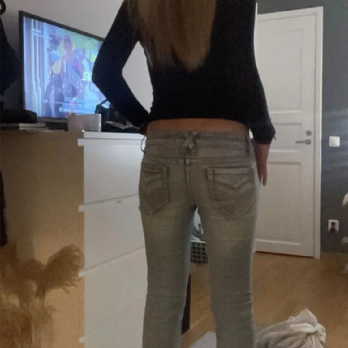 Lågmidjade bootcut jeans  - 90