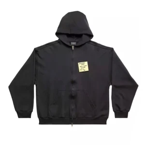 Balenciaga - Balenciaga Sticky Note Zip Up Hoodie Sz S