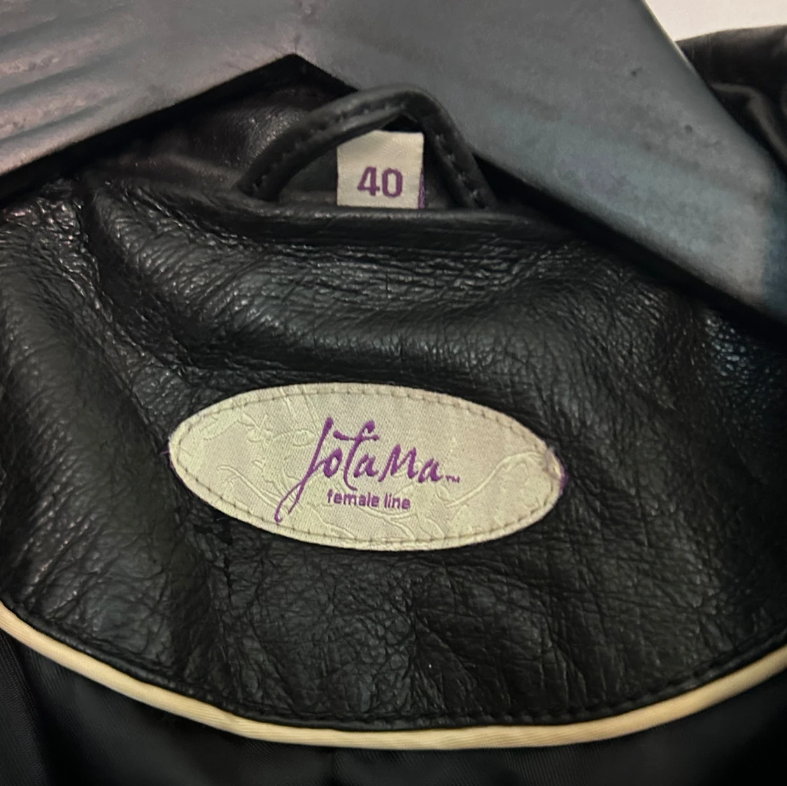 Jofama svart läderjacka  - 93