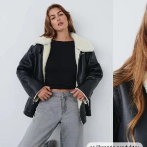 Pilot jacka Gina Tricot  - Säljer min mammas pilot skinnjacka som används 2 gånger❣️