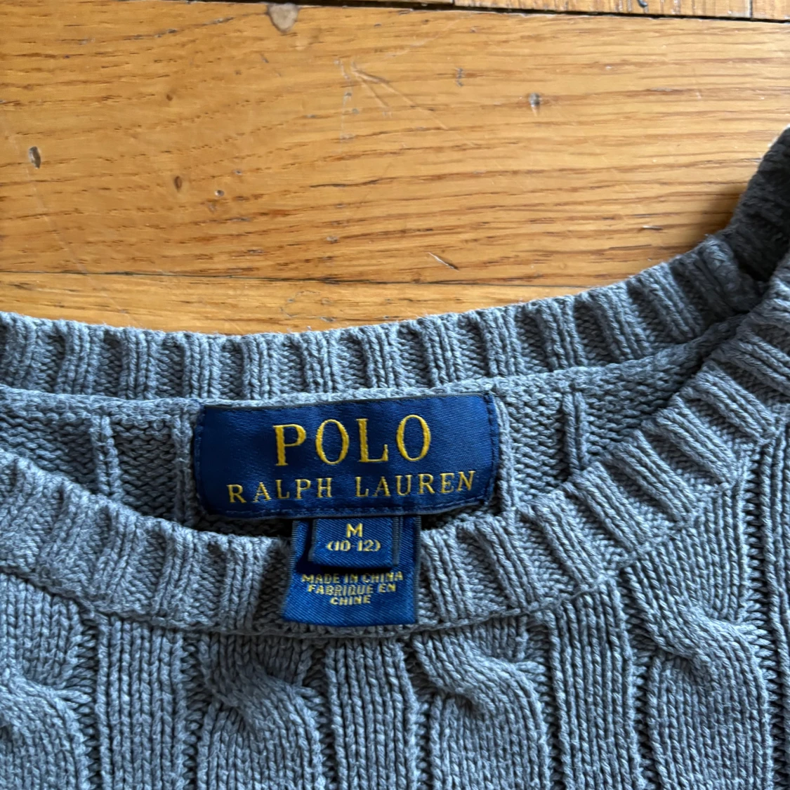 Grå stickad tröja från Polo Ralph Lauren - 90