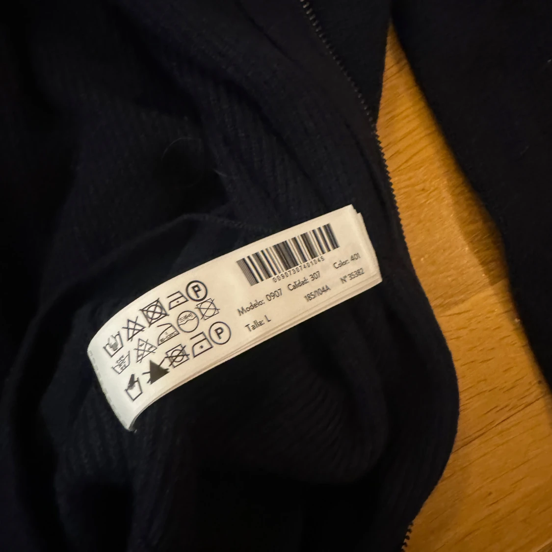 Mörkblå kofta med dragkedja - 90