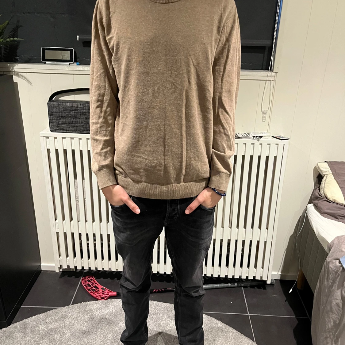 Beige Stickad tröja - 1