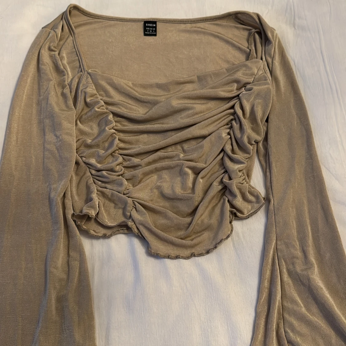 Beige långärmad topp från Shein