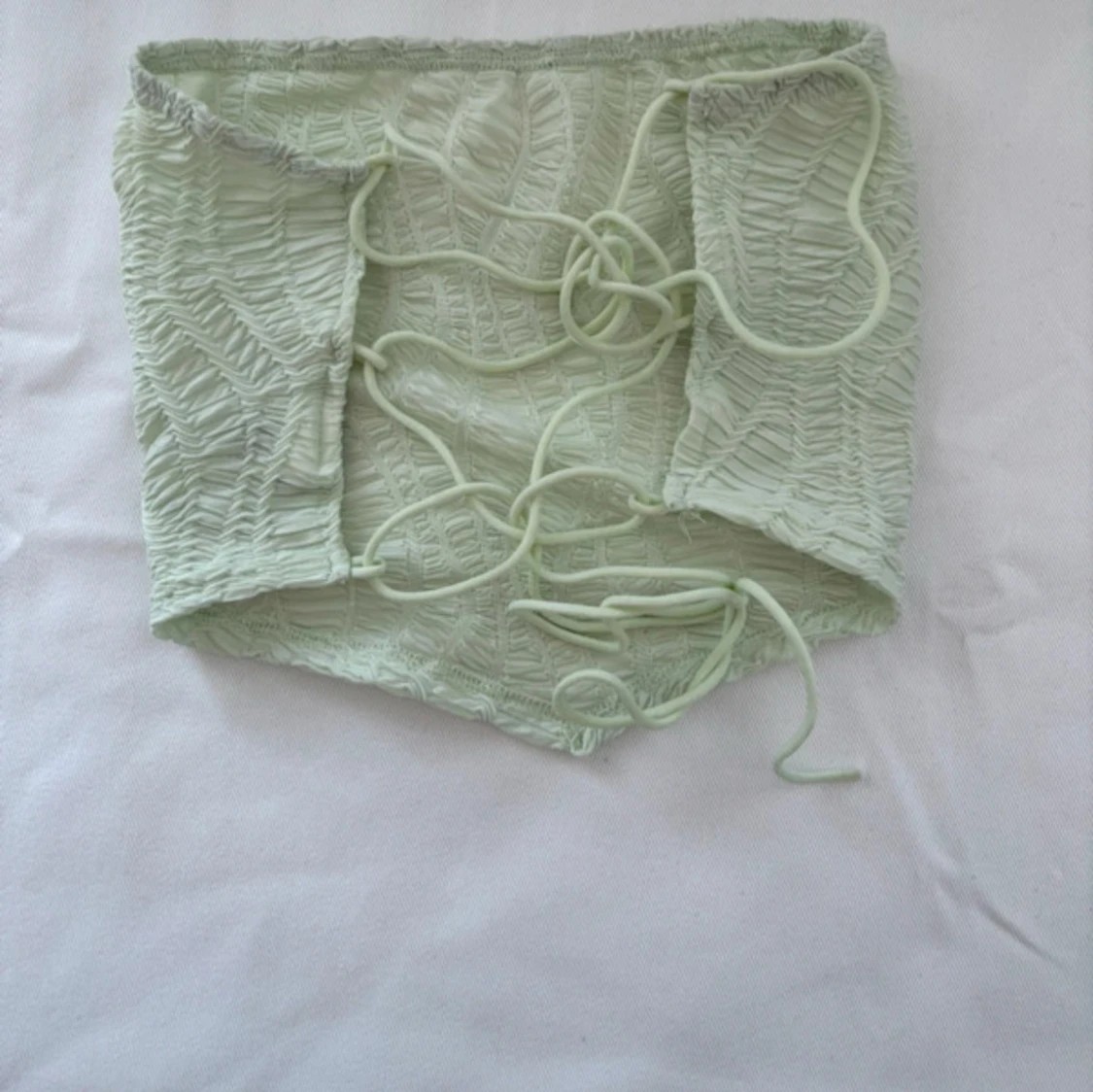 Grön bandeautopp med snörning - 90