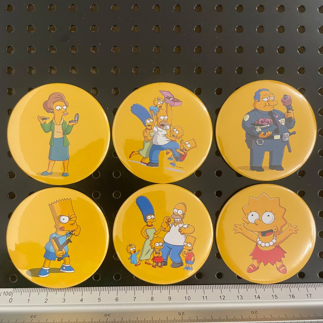 Magnet fridge 6pcs  (59mm) - The Simpsons