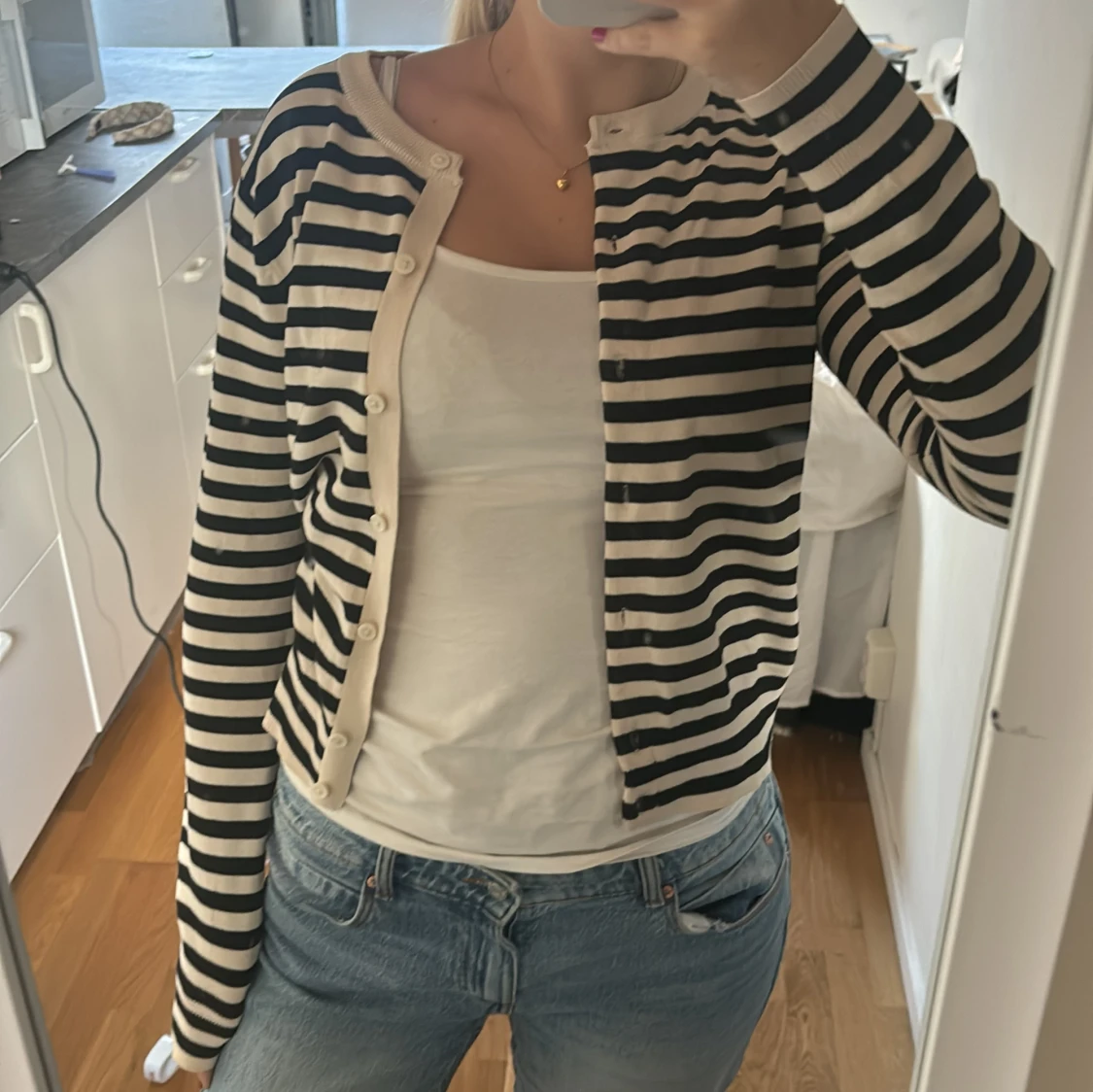 Jättefin randig kofta från HM - 90