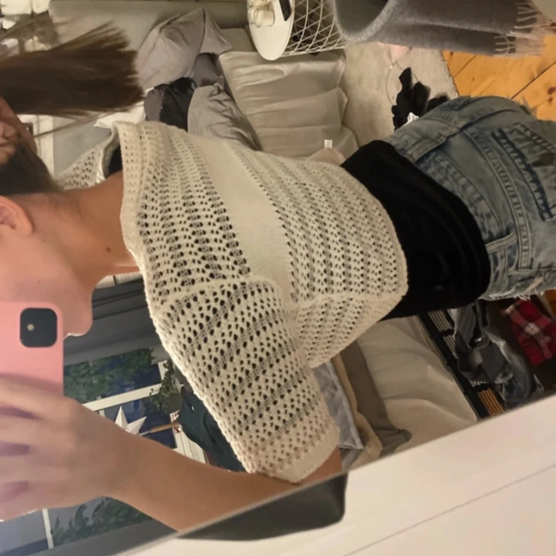 Vit stickad bolerotopp - 2