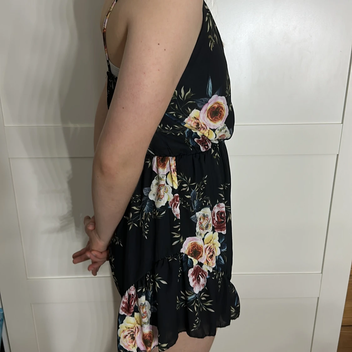 Svart blommig jumpsuit - 2