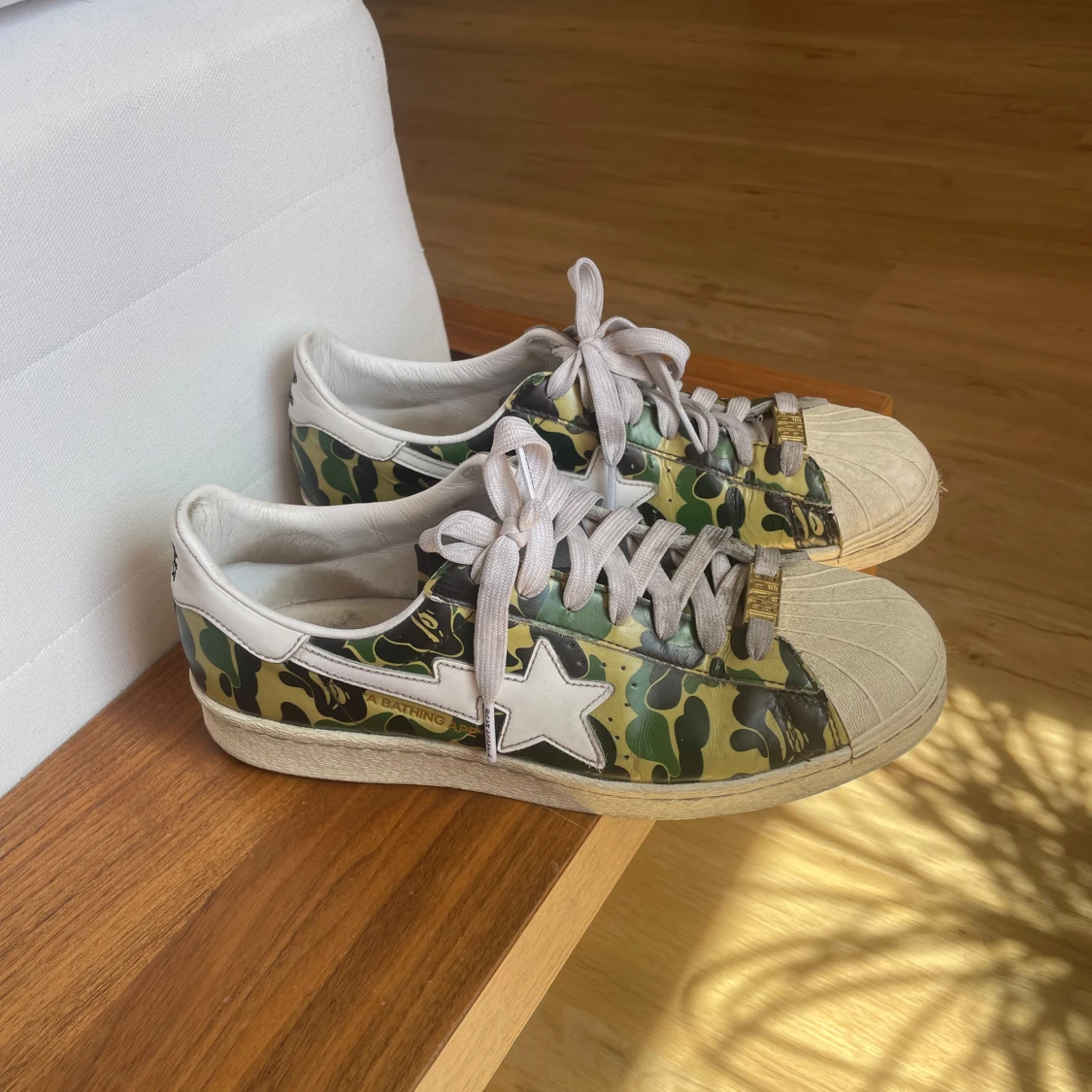 Adidas x Bape Superstar sneakers camouflage