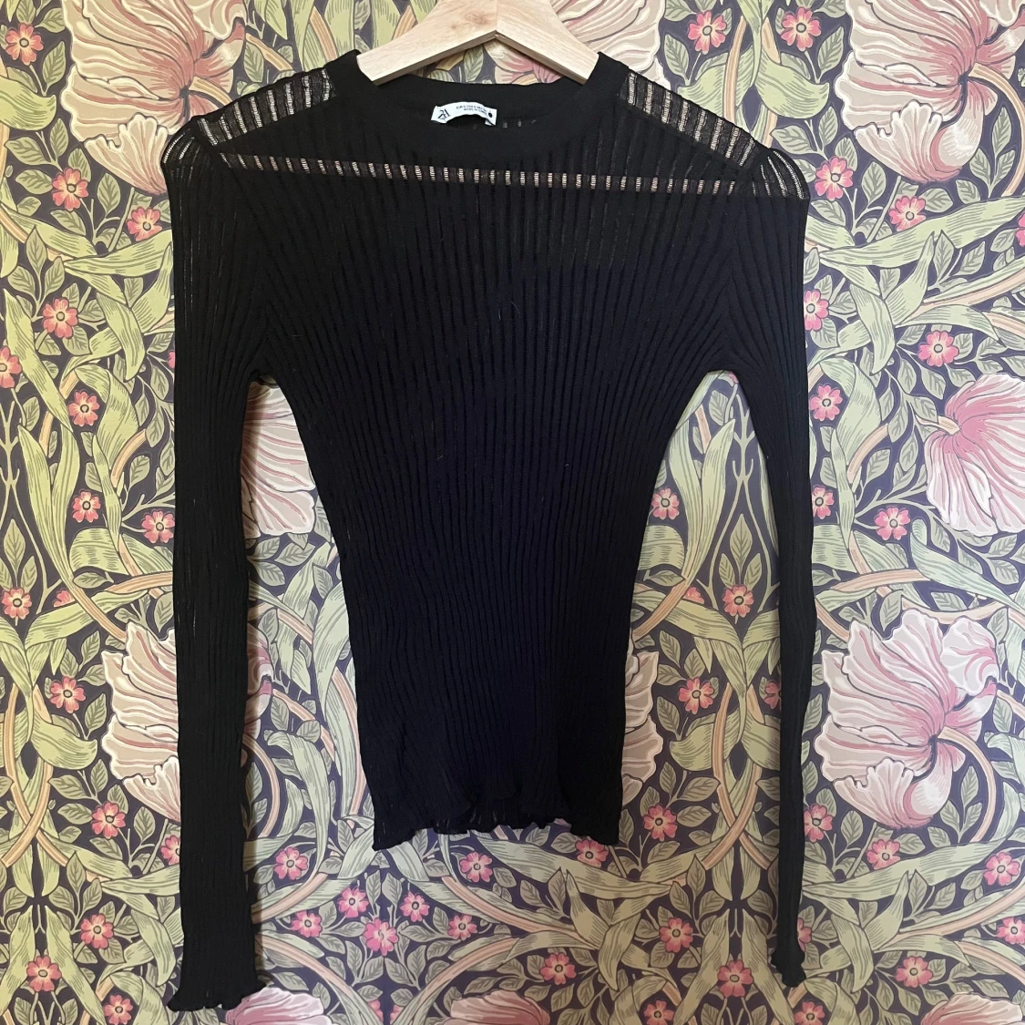 Svart stickad topp från Zara