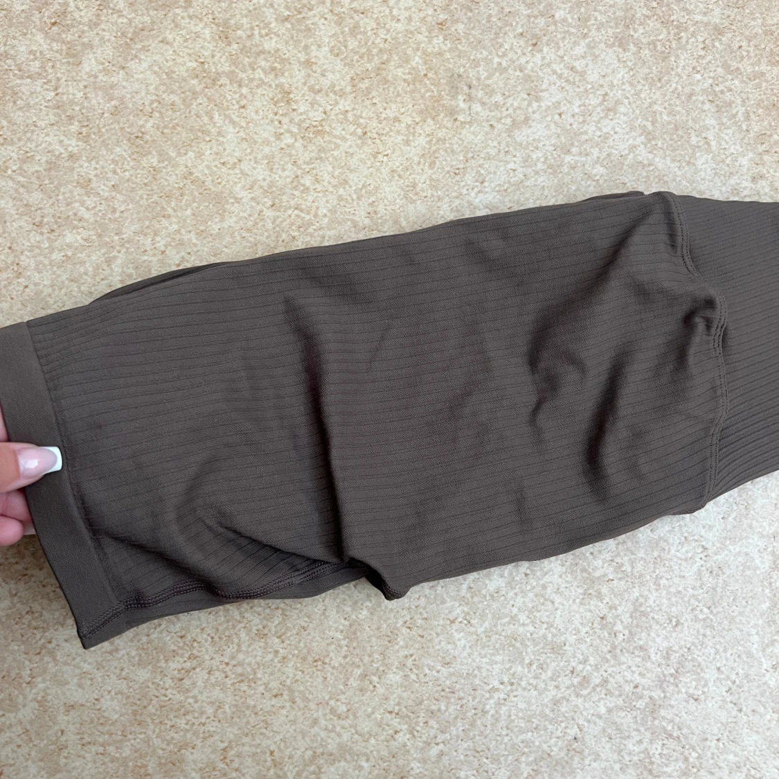 Bruna ribbade shorts från Aim'n - 3