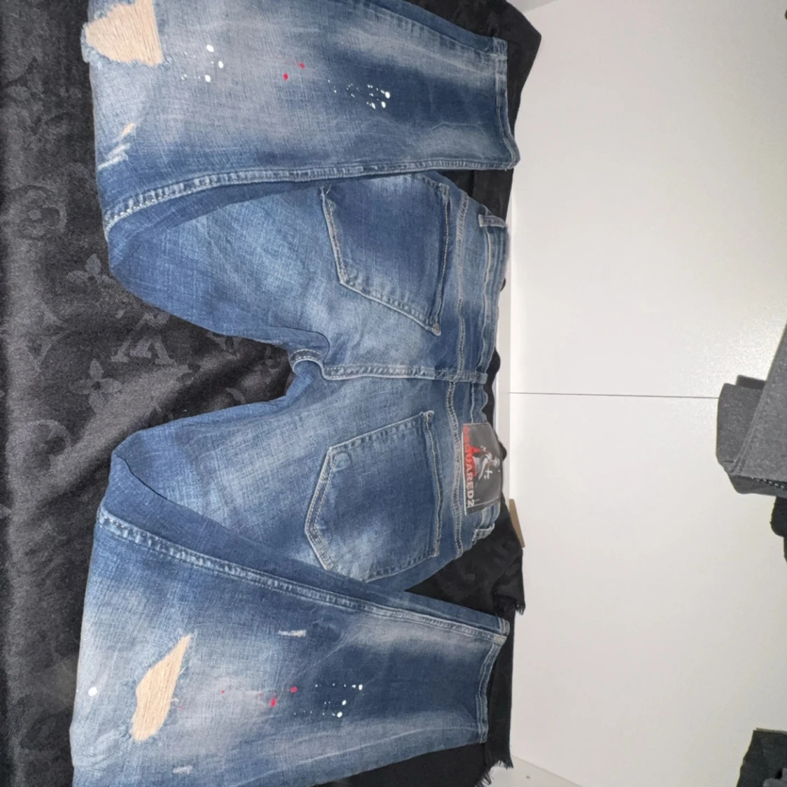 Dsquared2 blå jeans med slitningar - 2