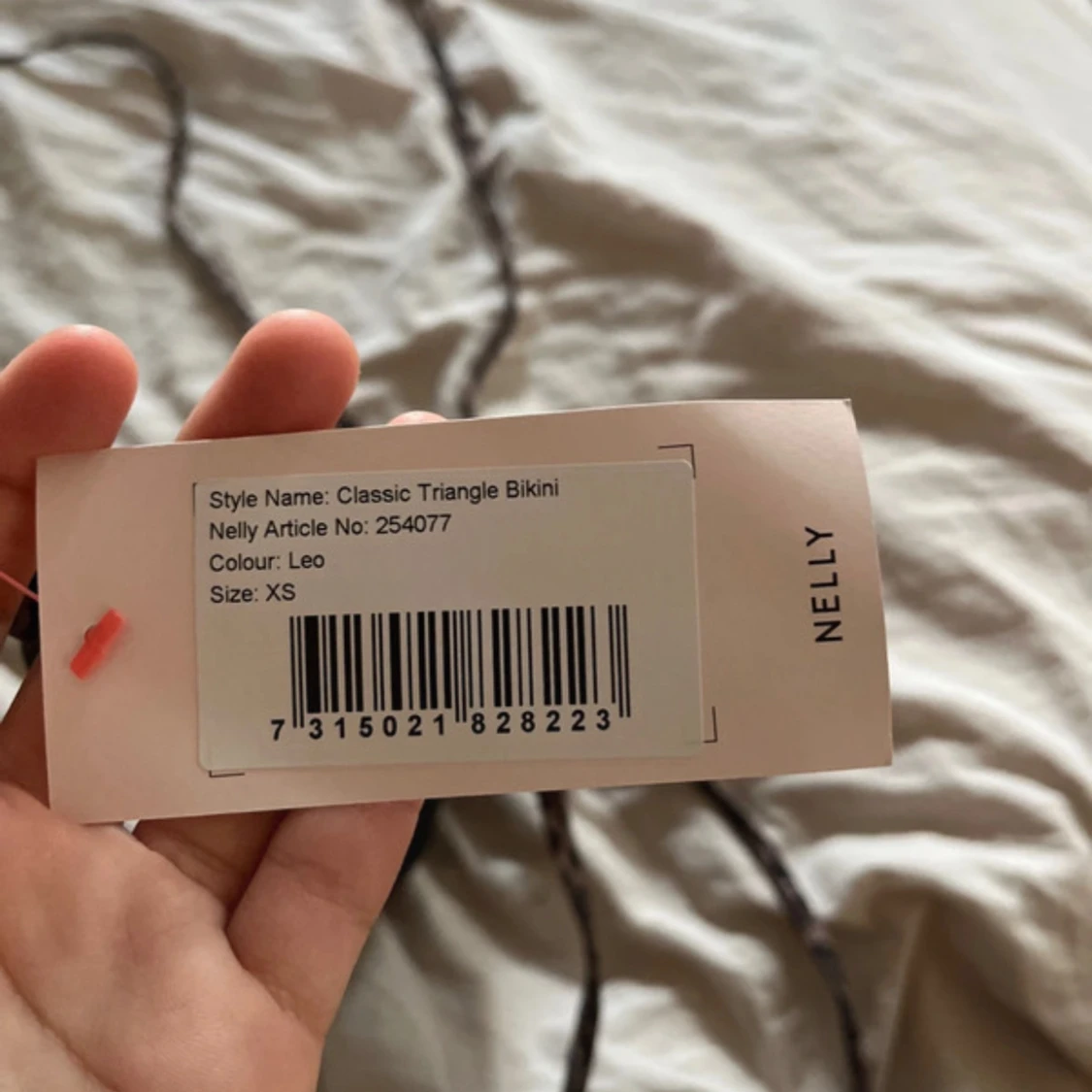 Leopardmönstrad triangelbikini Nelly XS - 1