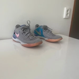 Nike Lebron Next Gen Wolf Grey  - Ett par basketskor som är ganska använda men fortfarande väldigt bekväma. De ger ett riktigt bra stöd för foten vilket gör dem perfekta för både träning och match. Skorna är mjuka på insidan och sköna att ha på sig under längre pass samtidigt som de håller foten stabil genom hela spelet. Perfekt val för dig som prioriterar komfort och funktion.Pris kan diskuteras 