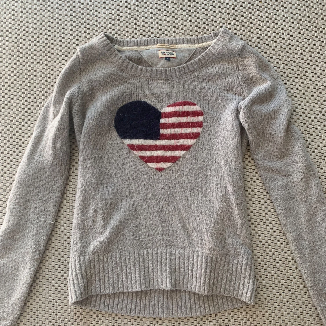 Grå stickad tröja Hilfiger Denim M - 1