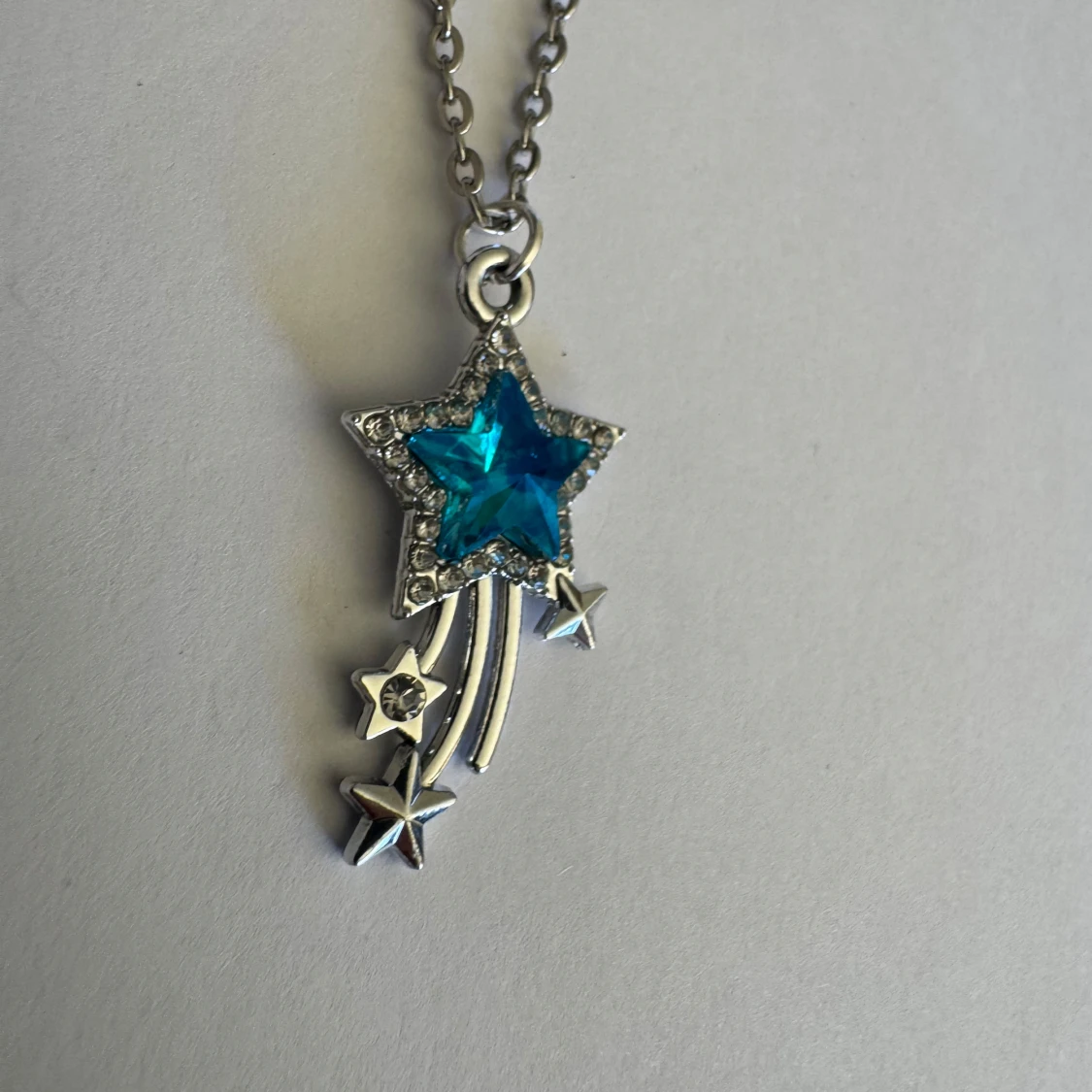 Silverhalsband blått stjärnfall - 1