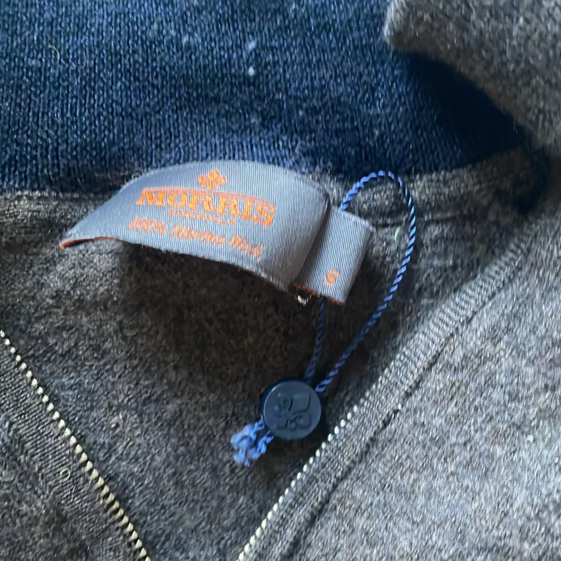 Brun stickad tröja med halv dragkedja från Morris  - 2