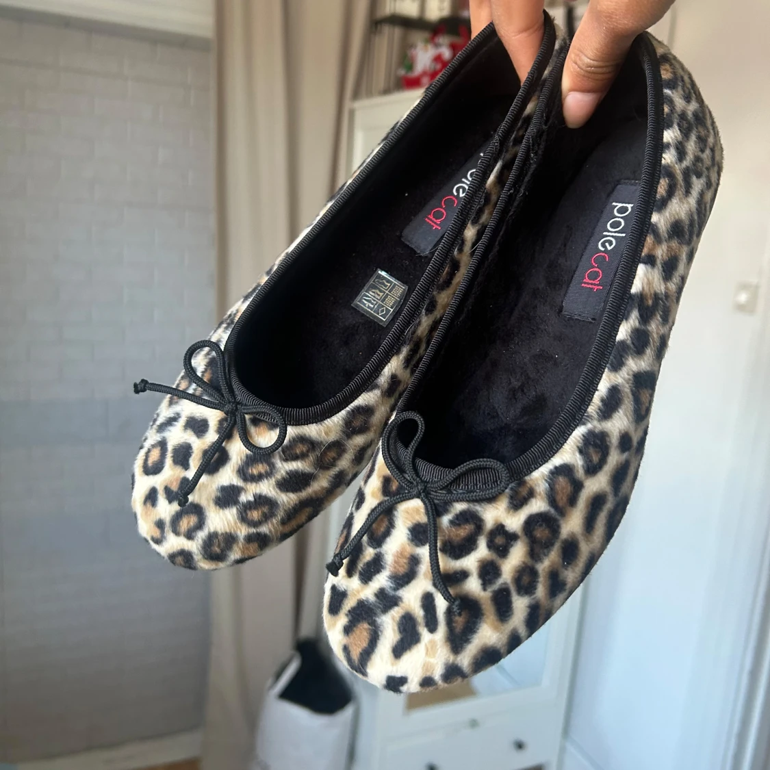 Leopardmönstrade ballerinaskor från Polecat