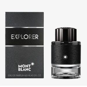 Explorer Eau de Parfum från Mont Blanc 60ml - Mont Blanc Explorer Eau de Parfum; en elegant herrparfym i en stilren svart flaska med silverdetaljer. Doften kombinerar fräsch citrus med jord, läder liknande dofter, perfekt till alla årstider. Flaskan är mer än halvfull. Nypris ca 600kr.
