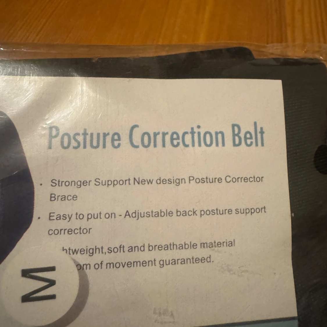 Svart hållningskorrigerande bälte M - 1