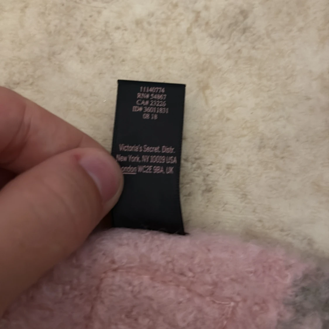 Rutig rosa och grå halsduk Victoria's Secret - 3