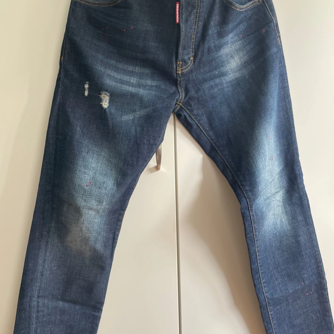 Dsquared2 blå jeans med patch